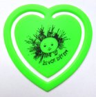 Plastové srdíčko - zelené