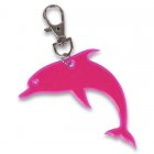 Růžový reflexní delfínek - přívěsek
