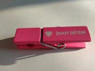 Kolíček s magnetem - růžový