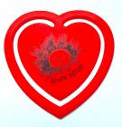 Plastové srdíčko - červené