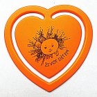 Plastové srdíčko - oranžové